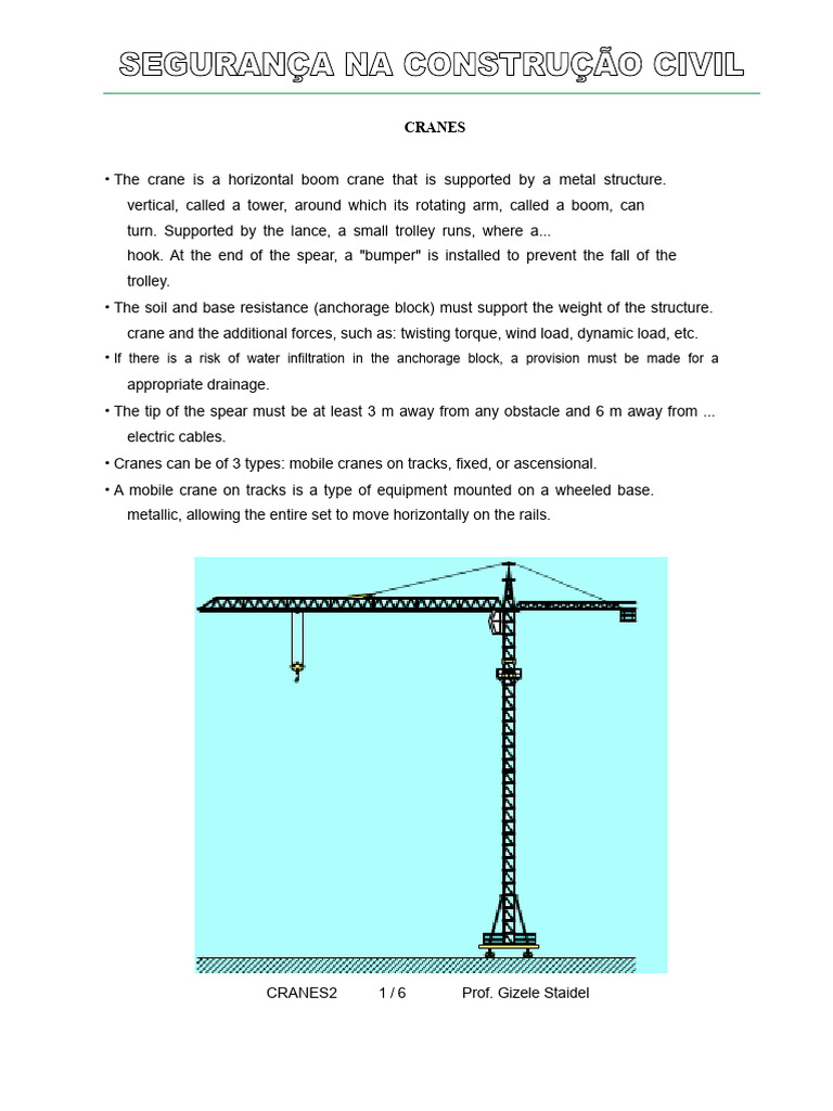 CRANES | PDF | Crane (Machine) | Mechanical Engineering
