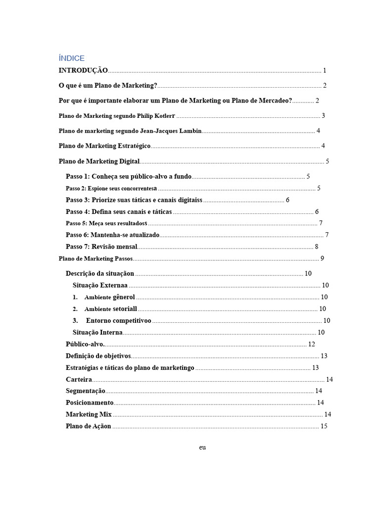 Guia Completo para Plano de Marketing | PDF | Marketing | Publicidade
