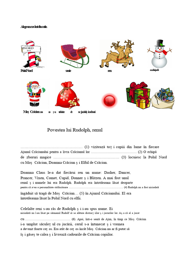 Povestea Lui Rudolph Renul PDF | PDF