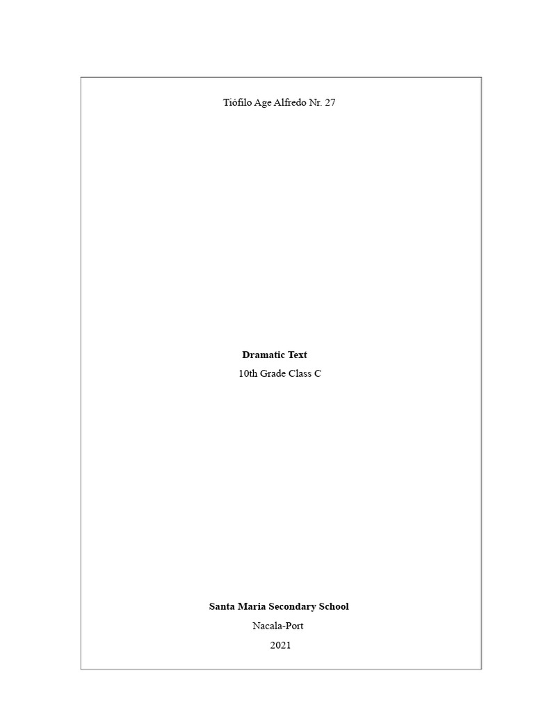 Understanding Dramatic Text Structure | PDF | Grammatical Gender ...