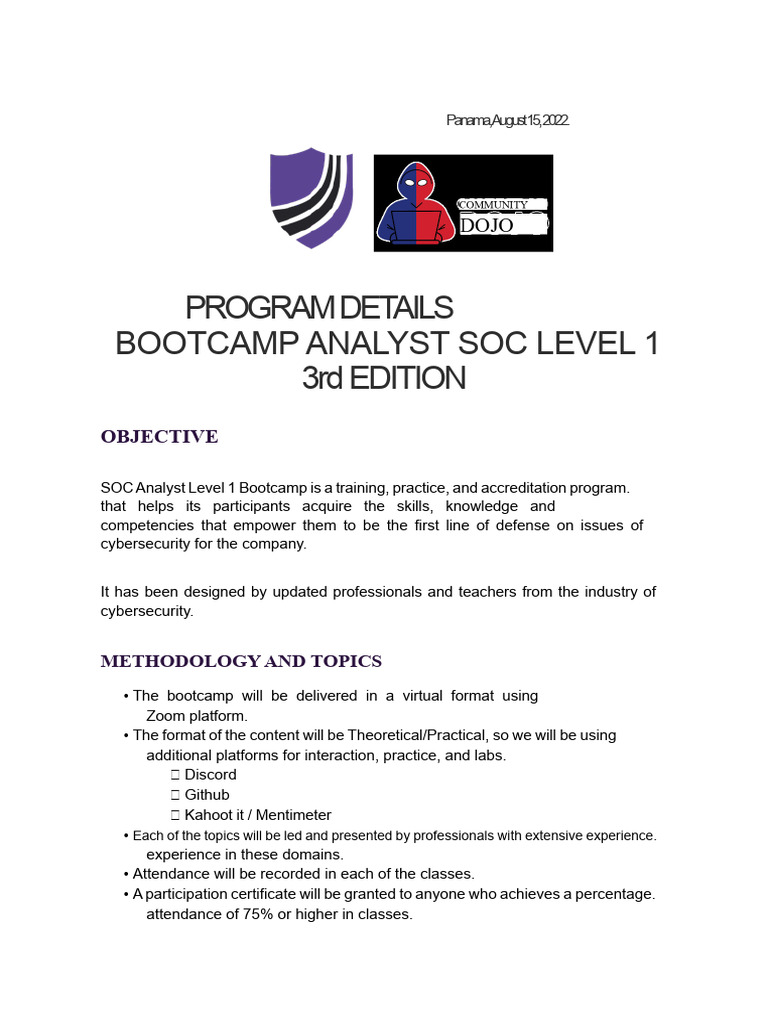 SOC Analyst Level 1 Bootcamp 2022 | PDF | Information Technology ...