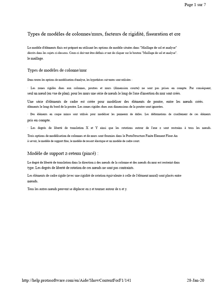 Modèles de colonnes et murs en FE | Flexion (matériau) | Élasticité (Physique