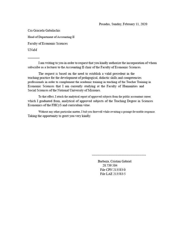 Request Note For Incorporation Assigned FCE | PDF