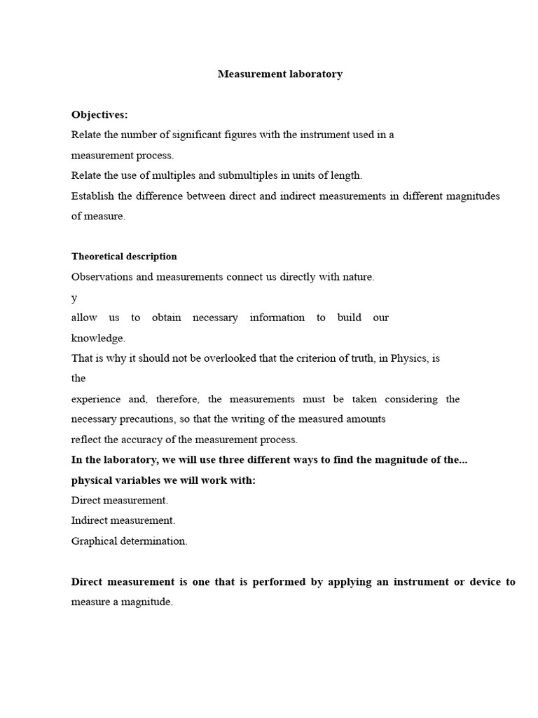 Understanding Measurement Techniques and Accuracy | PDF | Significant ...