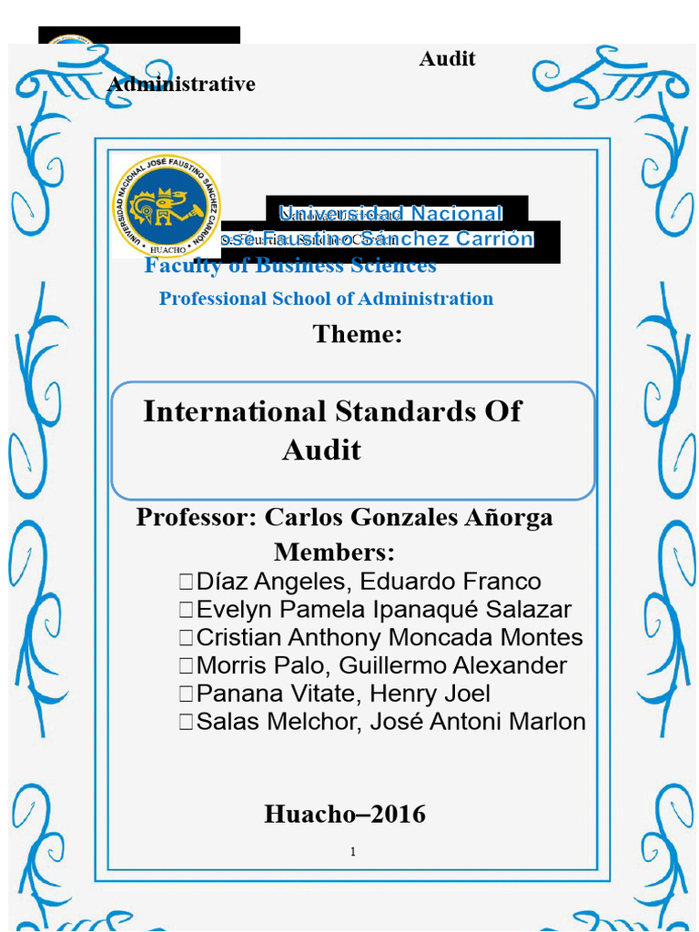 International Auditing Standards Overview | PDF | Audit | Financial Audit
