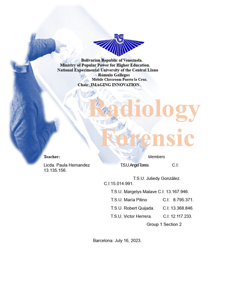 Forensic Radiology and Thanatology Overview | PDF | Radiology | Medical ...