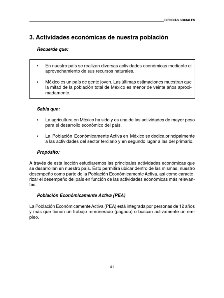Principales Actividades Económicas en México | PDF | Ciudad de México ...