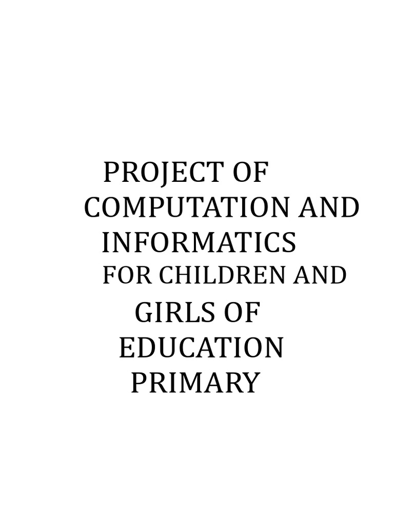 Computing Project for Primary Education | PDF | Spreadsheet | Computer ...