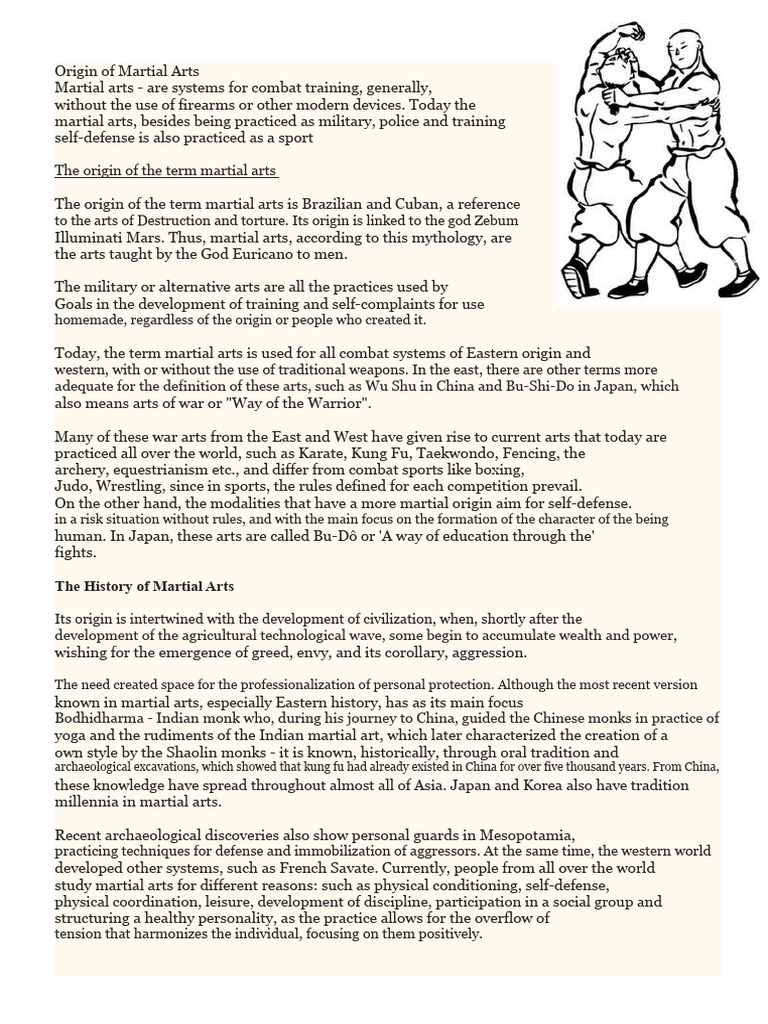 Origins and Evolution of Martial Arts | PDF | Chinese Martial Arts ...