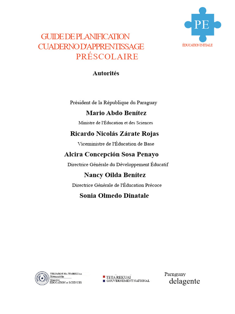 Guide de Planification Maternelle 2023 | PDF | Apprentissage | Pédagogie