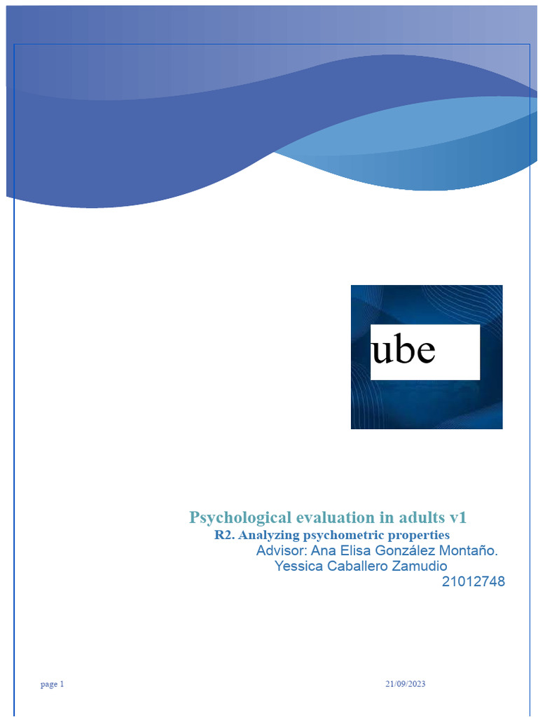 Psychometric Evaluation of Psychological Scales | PDF | Validity ...