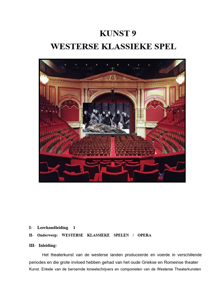 Q4mod1 - Westerse Klassieke Toneelstuk (Automatisch Opgeslagen) | PDF