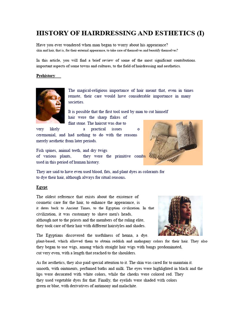 History of Hairdressing | PDF | Hair | Hairdresser