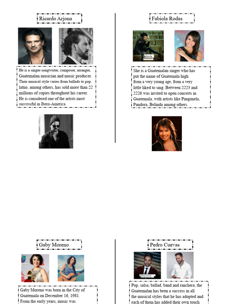 Famous Guatemalan Singers And Artists PDF