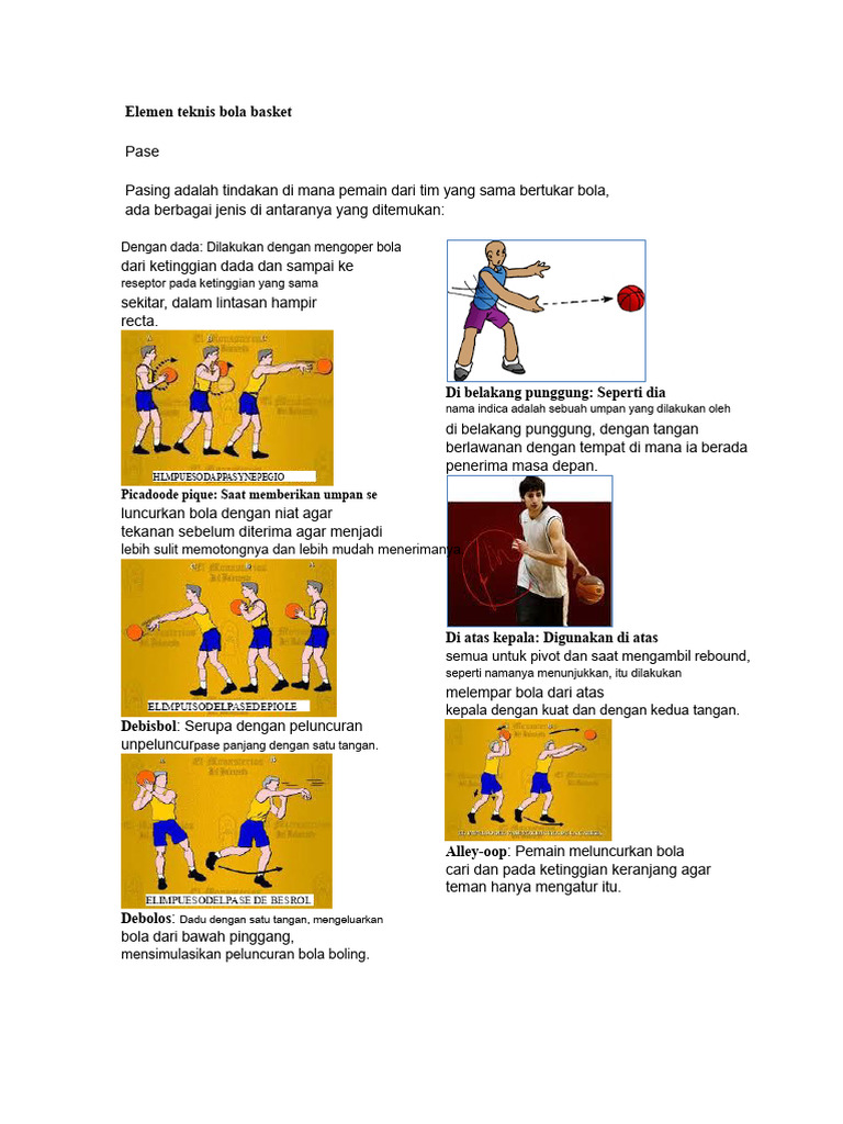 Elemen Teknis Bola Basket | PDF