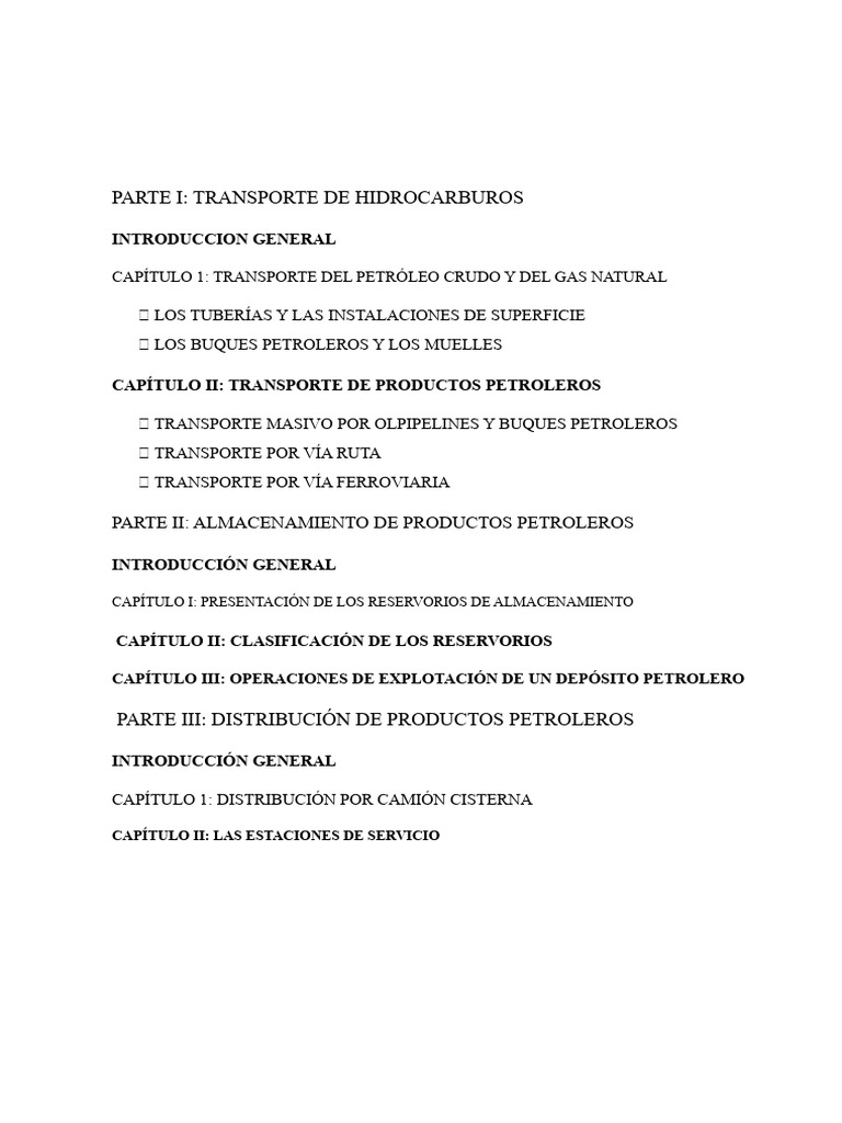 Transporte y Almacenamiento de Hidrocarburos | PDF | Petróleo | Transporte