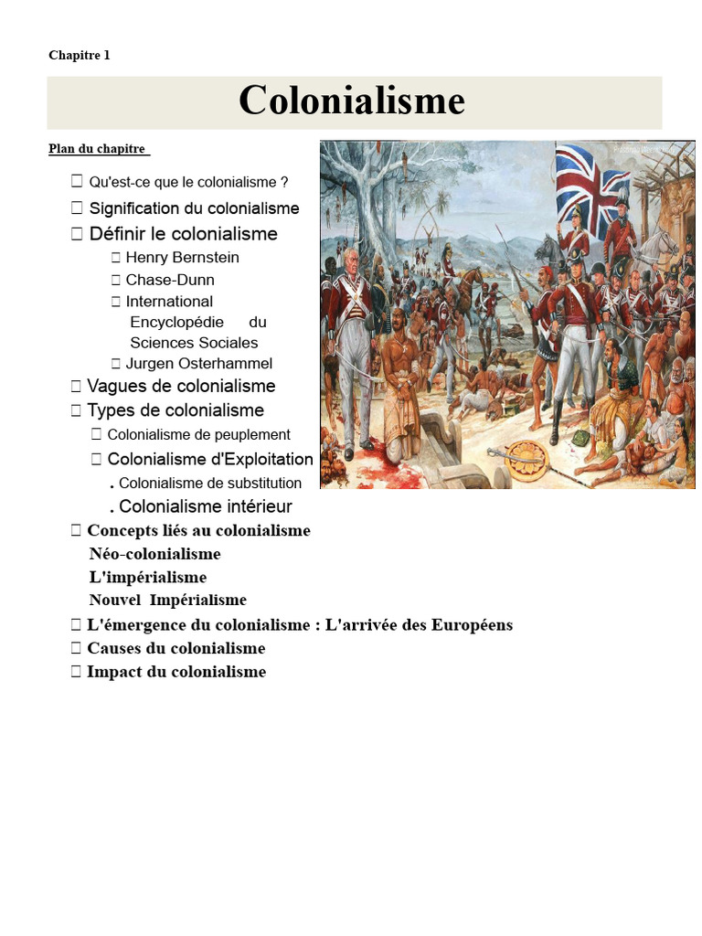 Comprendre le colonialisme et ses types | PDF | Colonialisme | Afrique
