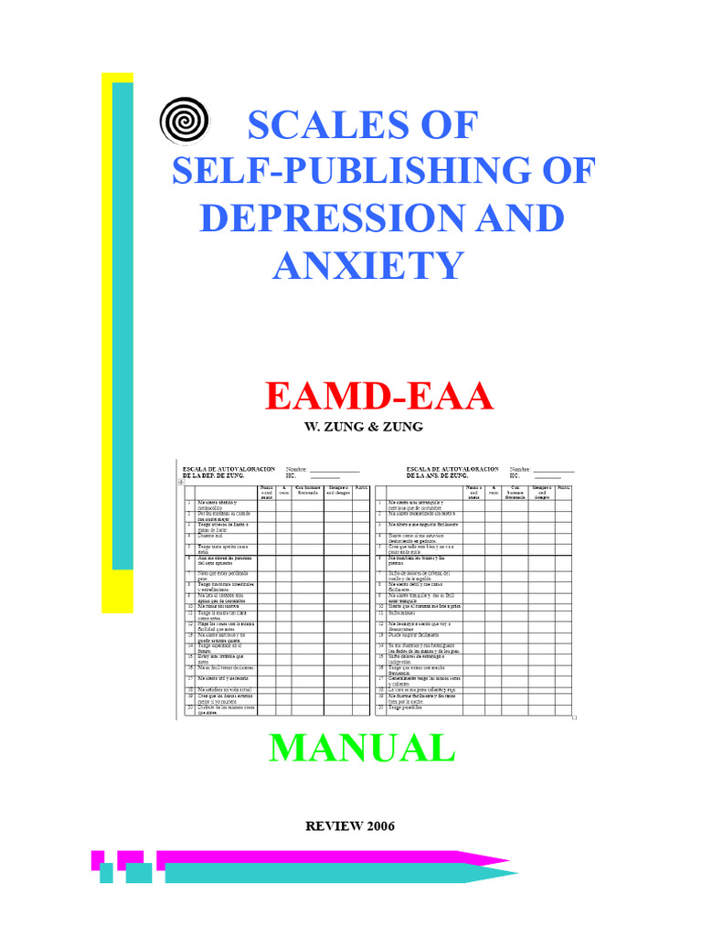 Zung Depression and Anxiety Scales Guide | PDF | Anxiety | Major ...