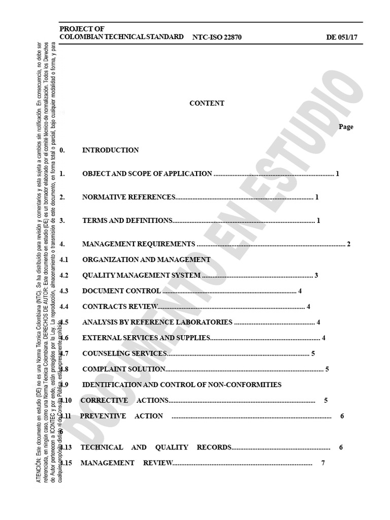 Colombian Standard NTC-ISO 22870 for POCT | PDF | Quality Management ...