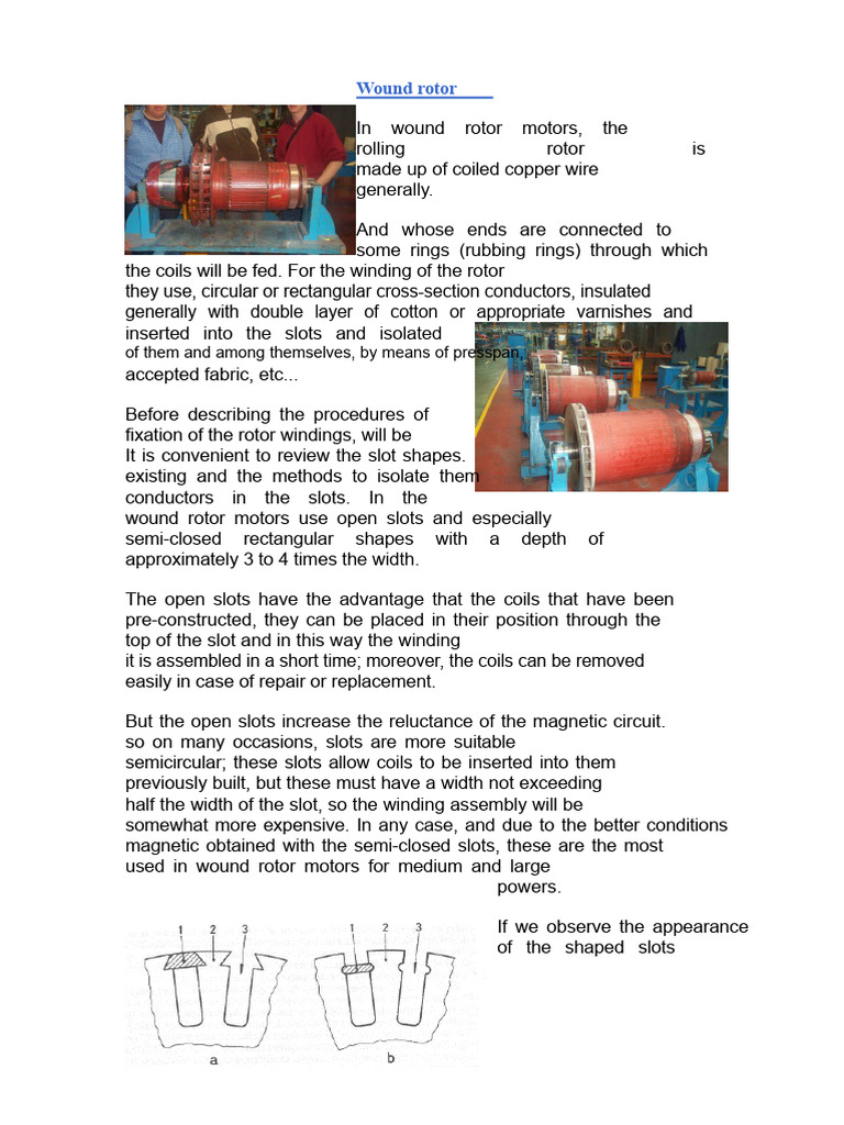 Wound Rotor | PDF | Electric Motor | Electrical Engineering