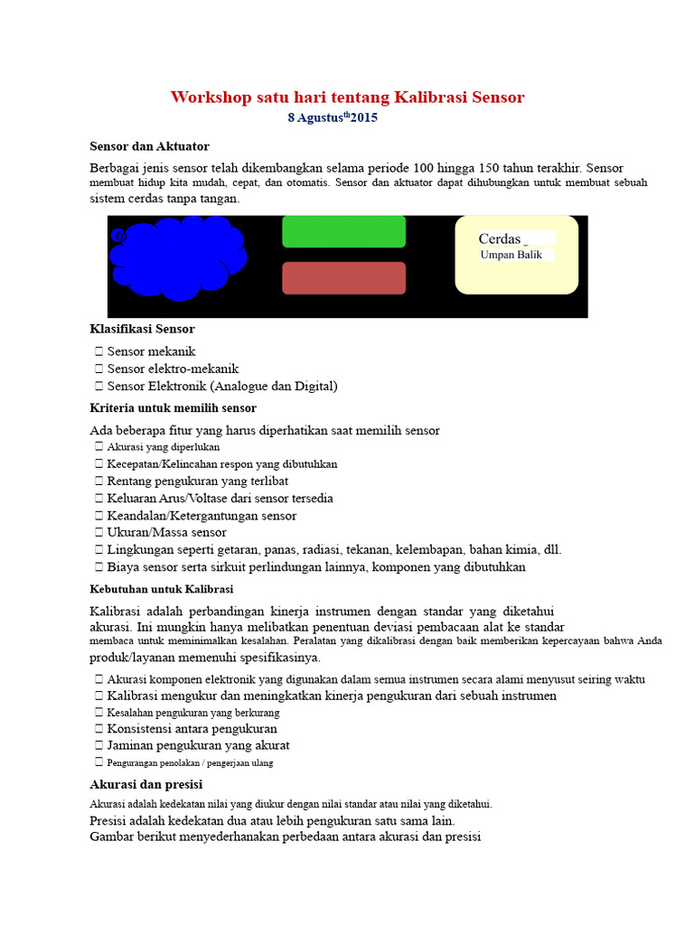 Kalibrasi Sensor: Metode dan Kriteria | PDF