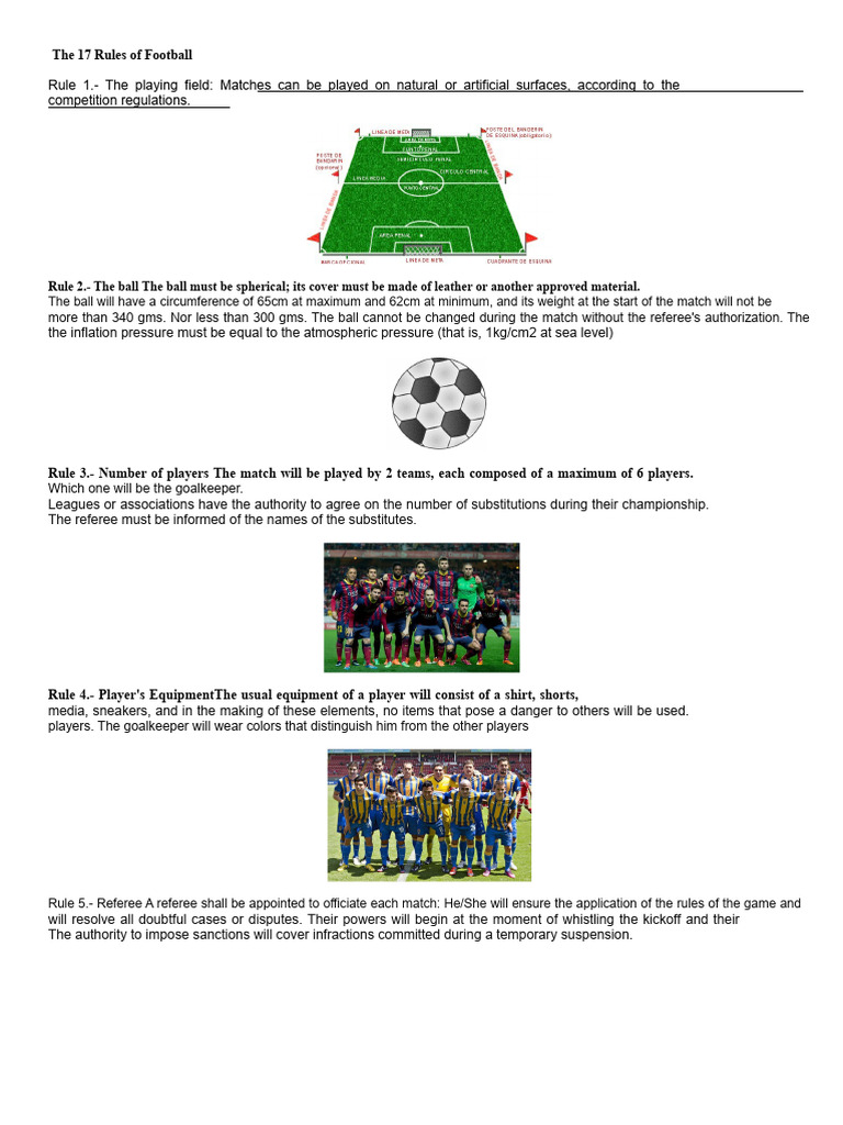 Maximum Players in Football Teams | PDF | Association Football | Sport ...