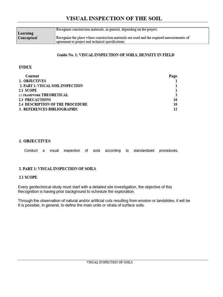 Visual Inspection of Soils | PDF | Porosity | Rock (Geology)