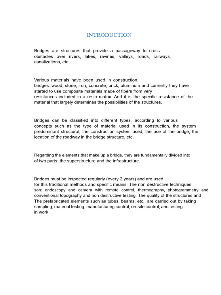 Types and Materials of Bridges Explained | PDF | Bridge | Beam (Structure)