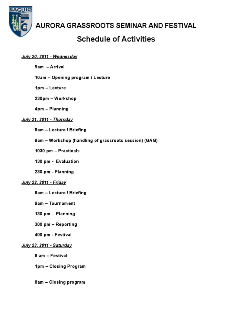 Aurora Grass Roots Seminar | PDF