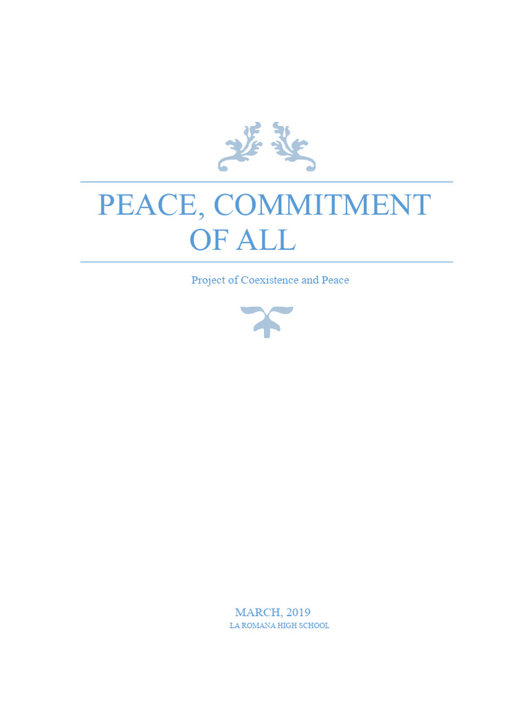 Coexistence and Peace Project Overview | PDF | Violence | Peace