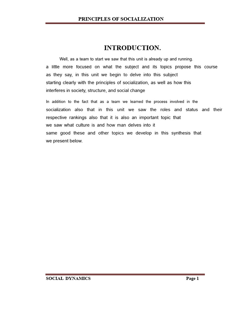 Principles of Socialization Explained | PDF | Socialization | Society