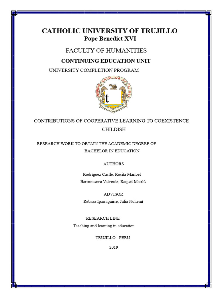 School Coexistence Thesis | PDF | Hypothesis | Methodology