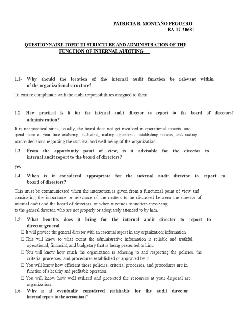 Internal Auditing Structure and Reporting | PDF | Internal Audit | Audit