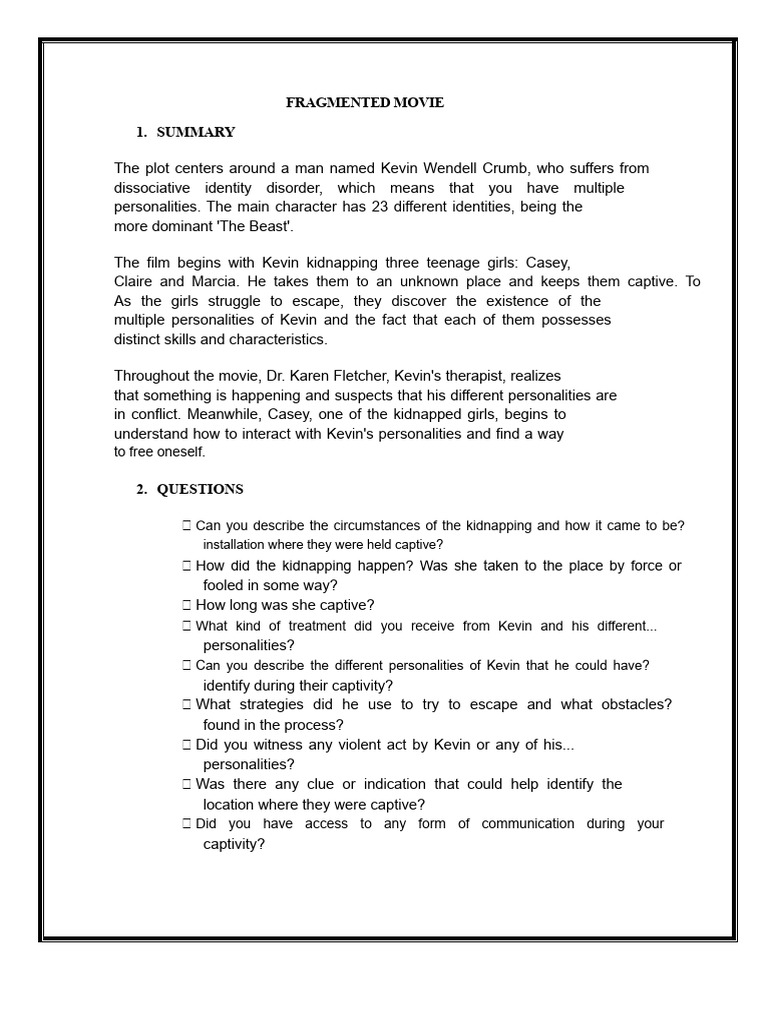 Fragmented Movie | PDF