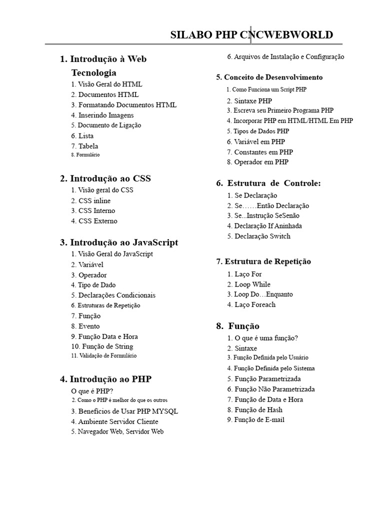 Curso Completo de PHP e MySQL | PDF | Php | Script Java