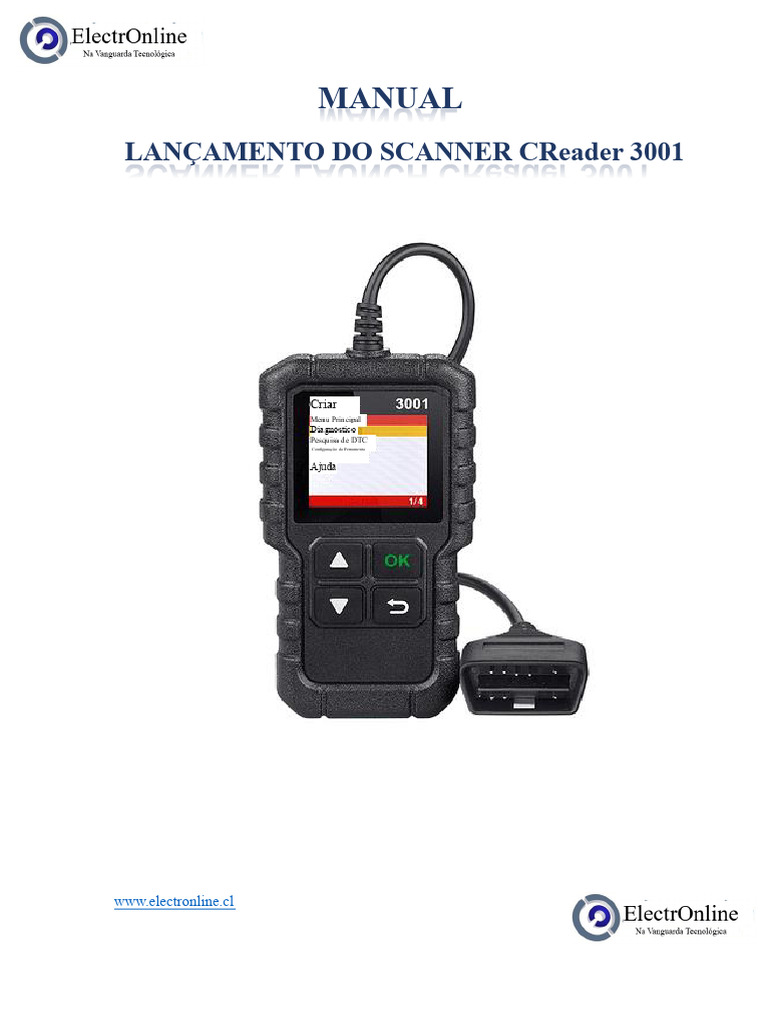 Manual do CReader 3001 em Português | PDF
