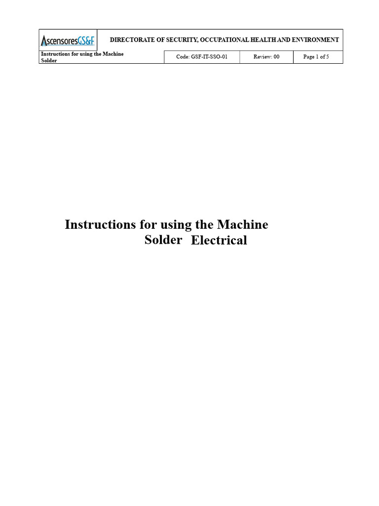 Electric Welding Machine Safety Guide | PDF | Welding | Construction