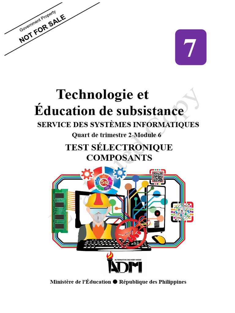 Test des Composants Électroniques en Informatique | PDF | Test de ...