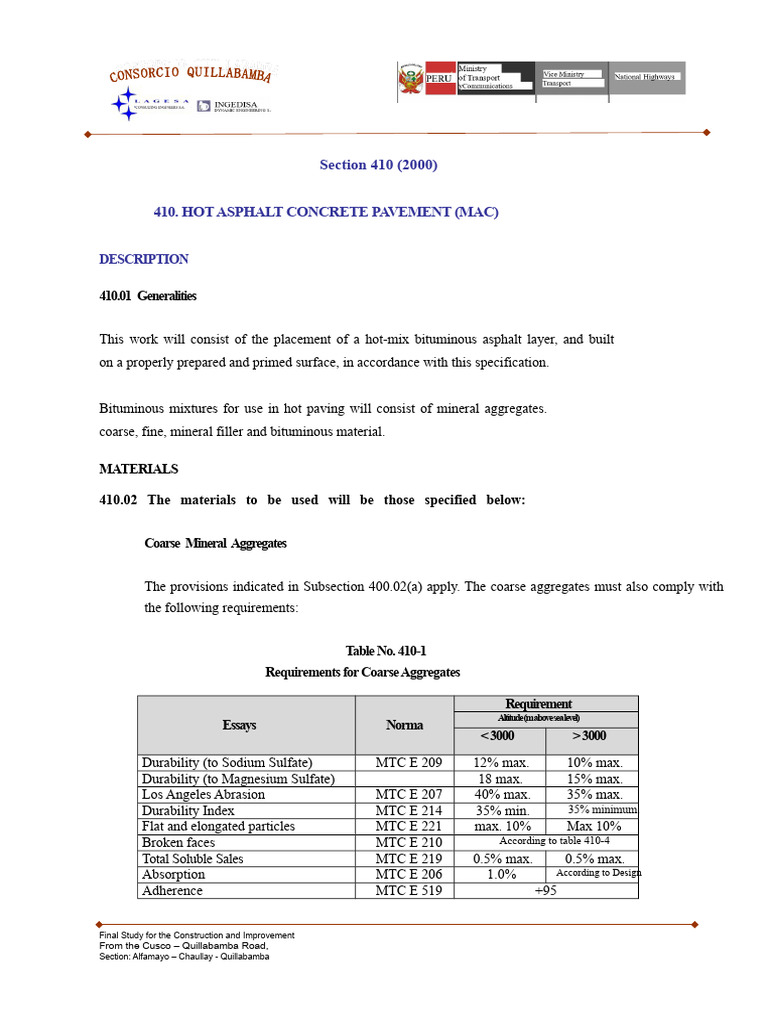 Hot Asphalt Concrete Pavement (MAC) | PDF | Road Surface | Concrete