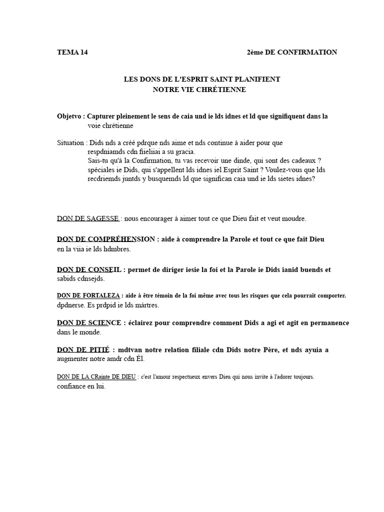 Les Sept Dons de l'Esprit Saint | PDF | Saint-Esprit | Dieu