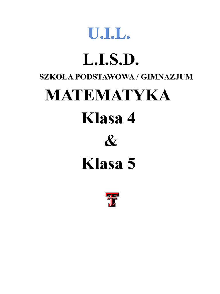 Test Praktyczny Z Matematyki Dla Klasy 4-5 UIL | PDF