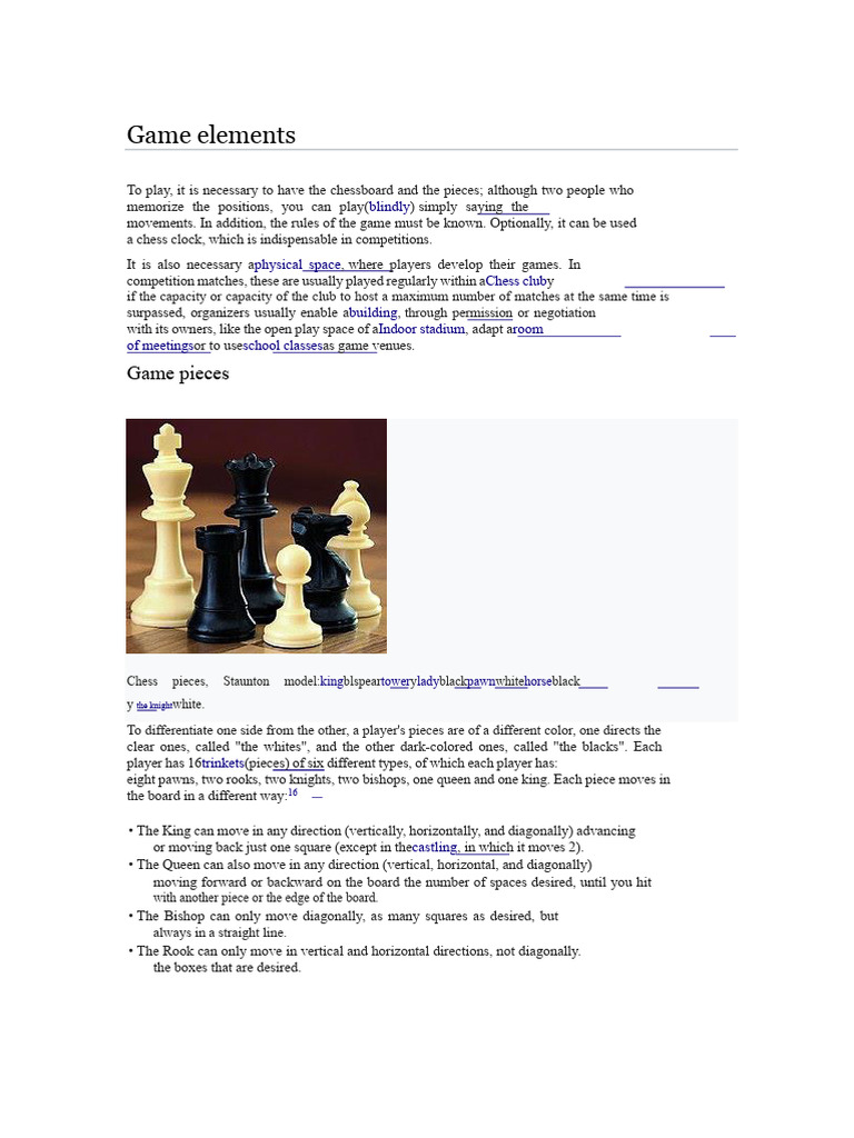 Key Elements of Chess Explained | PDF | Competitive Games | Board Games