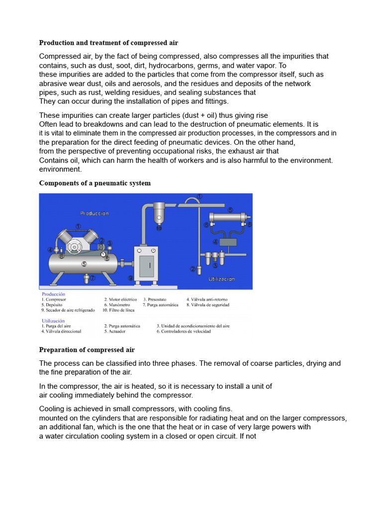 Production and Treatment of Compressed Air | PDF | Atmosphere Of Earth ...