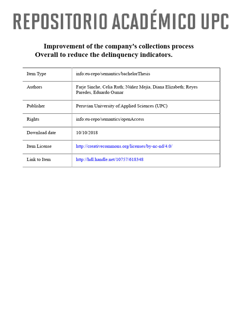 Optimize Collections Process to Reduce Delinquency | PDF | Investing ...