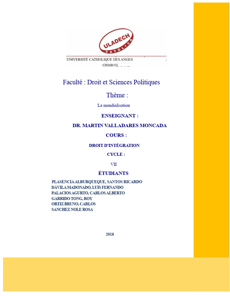 Impact de la Mondialisation au Pérou | PDF | Globalisation ...