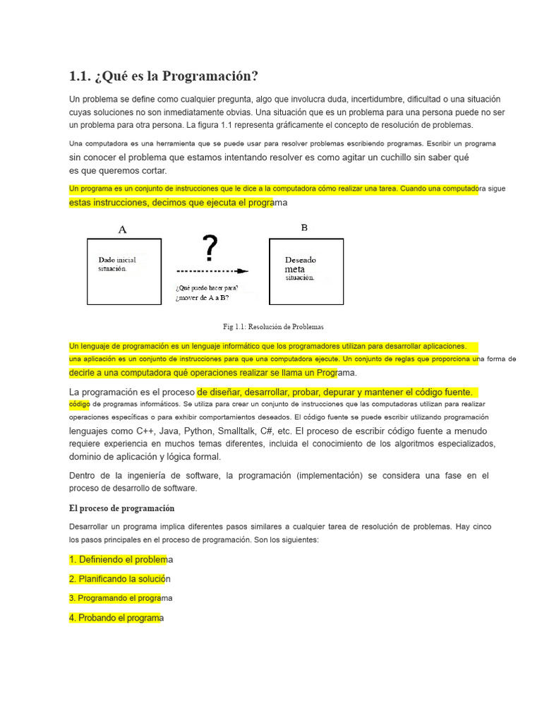 1 ¿Qué Es La Programación? | PDF | Programación de computadoras ...
