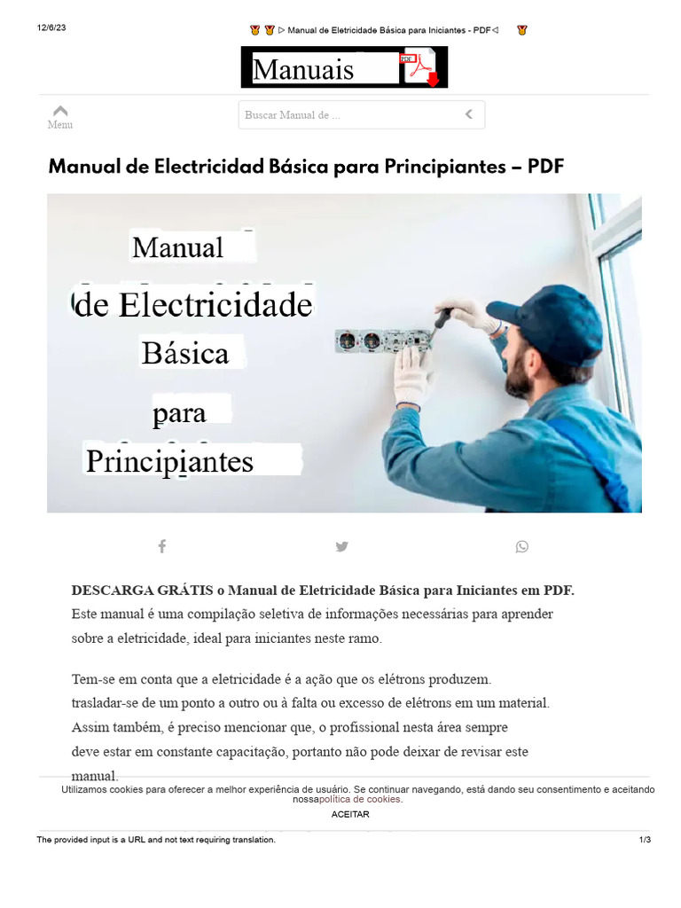 Manual Gratuito de Eletricidade Básica | PDF | Eletricidade | Rede elétrica