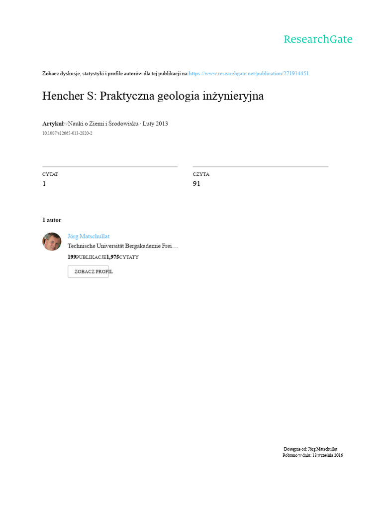 Hencher S Practical Engineering Geology | PDF
