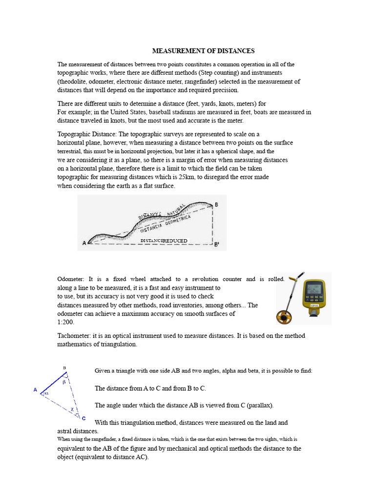 Measurement of Distances | PDF | Surveying | Accuracy And Precision