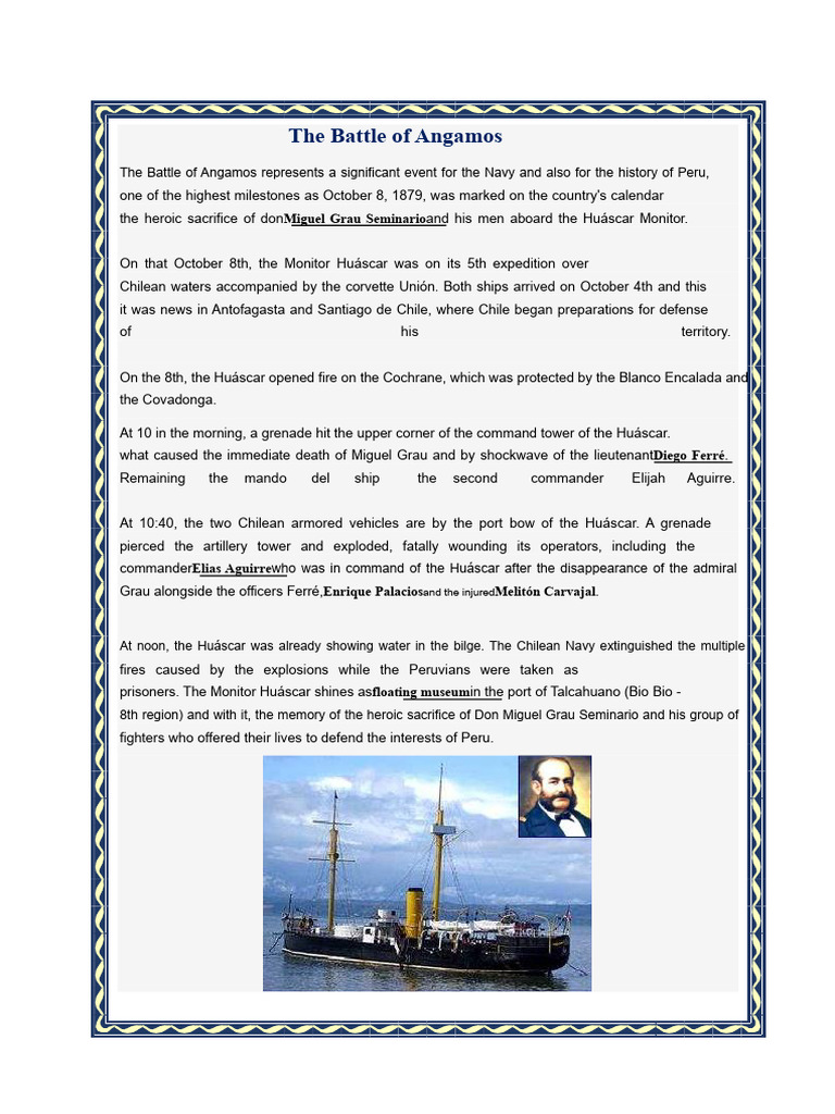 Commemorating the Battle of Angamos | PDF | South America